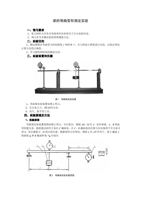 梁的弯曲变形测定实验