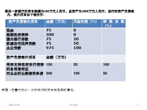 《商业银行计算题》PPT课件