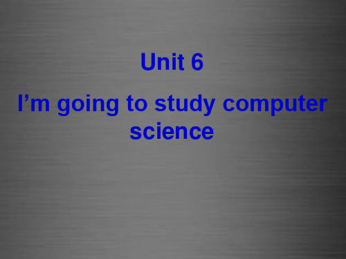 八年级英语上册 Unit 6 I’m going to study computer science