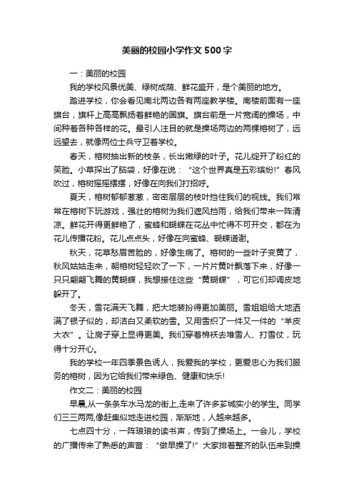 美丽的校园小学作文500字