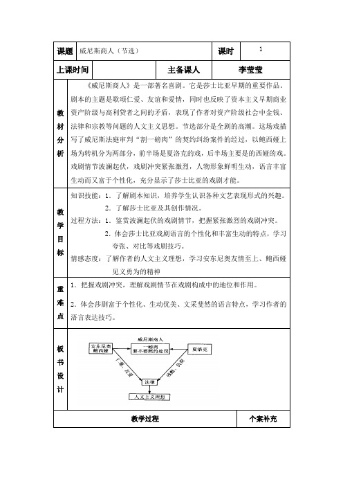 威尼斯商人通案