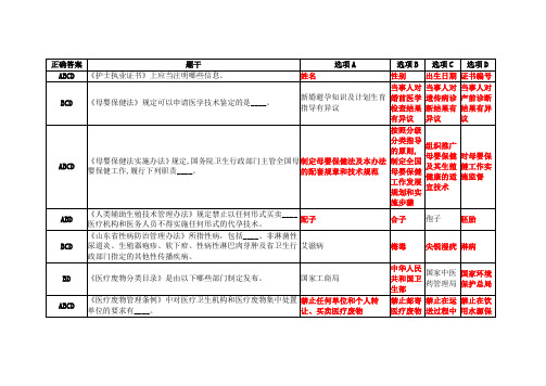 2015年系统人员普法多选题(医护人员) (1)