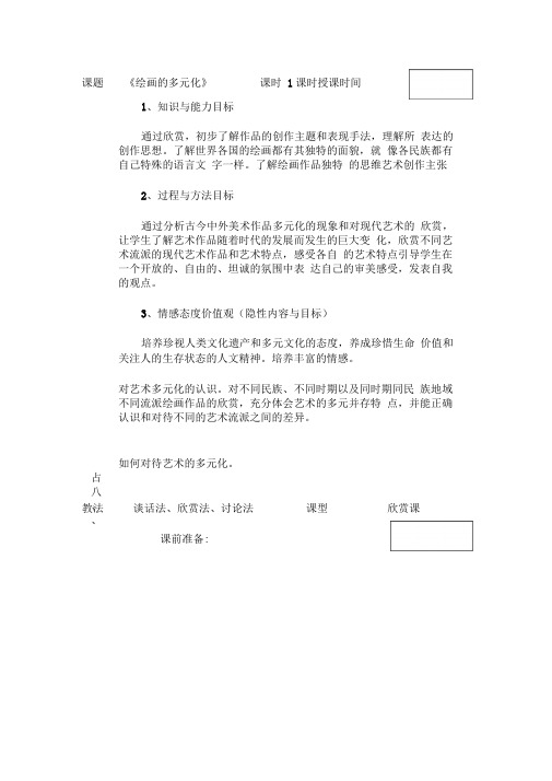 《绘画的多元化》