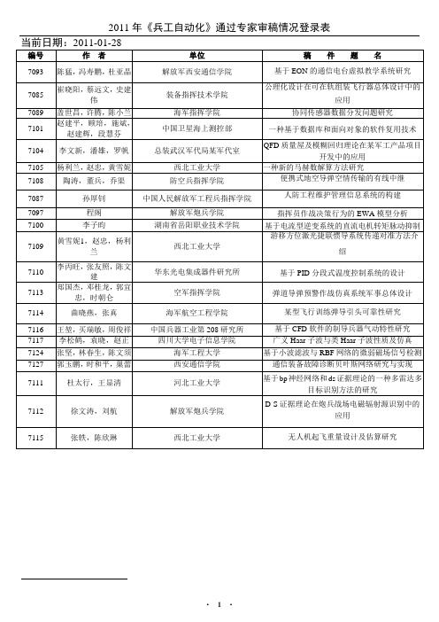 《兵工自动化》编辑部