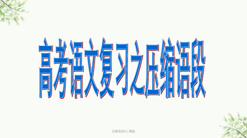 压缩语段8上课版课件