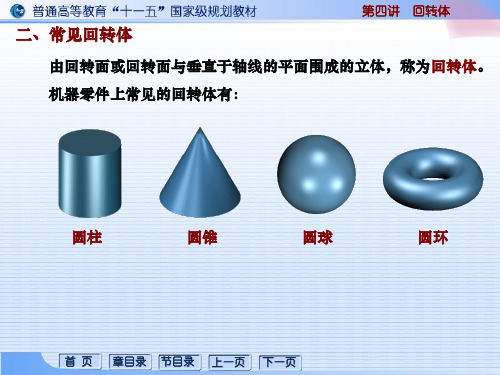 常见回转体画法、尺寸及面上取点(ppt文档)