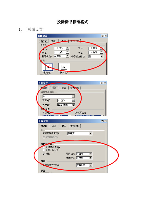 标书标准格式