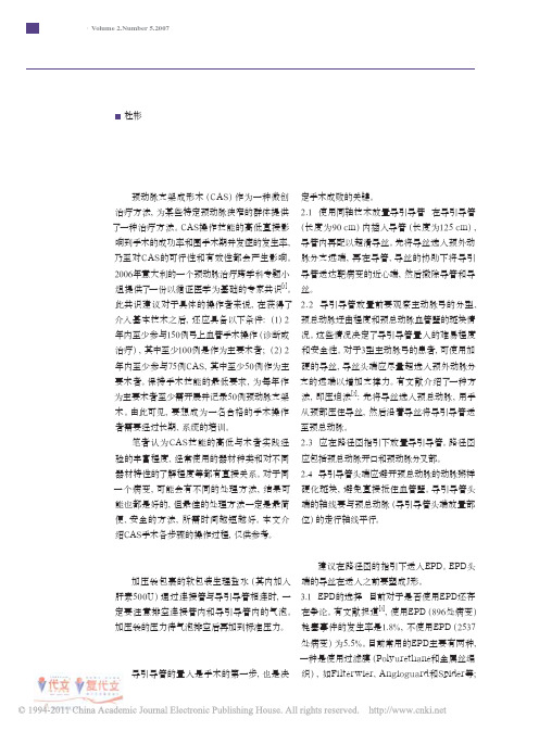 颈动脉支架成形术的若干操作经验（精品pdf）