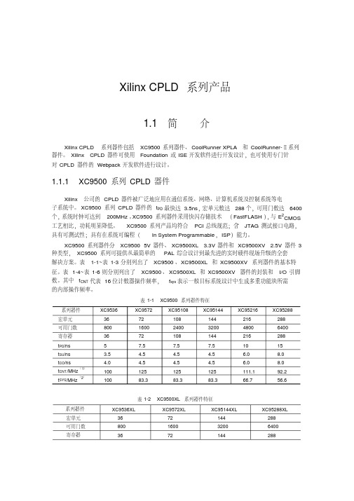 (完整版)Xilinx+CPLD介绍