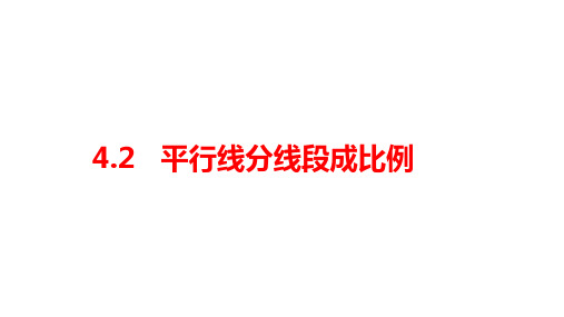 北师大版九年级数学上册4.2 平行线分线段成比例课件(23张PPT)