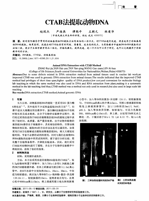 CTAB法提取动物DNA