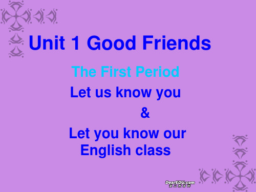 高一英语Unit1 Good friends课件 新课标 人教版