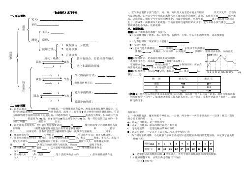 物态变化复习学案