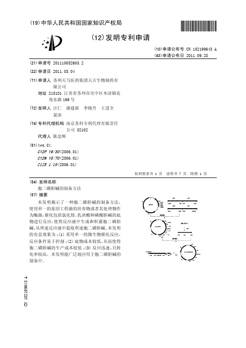 胞二磷胆碱的制备方法[发明专利]