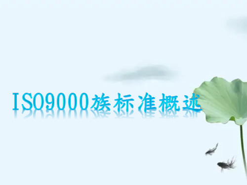 ISO9000族标准概述