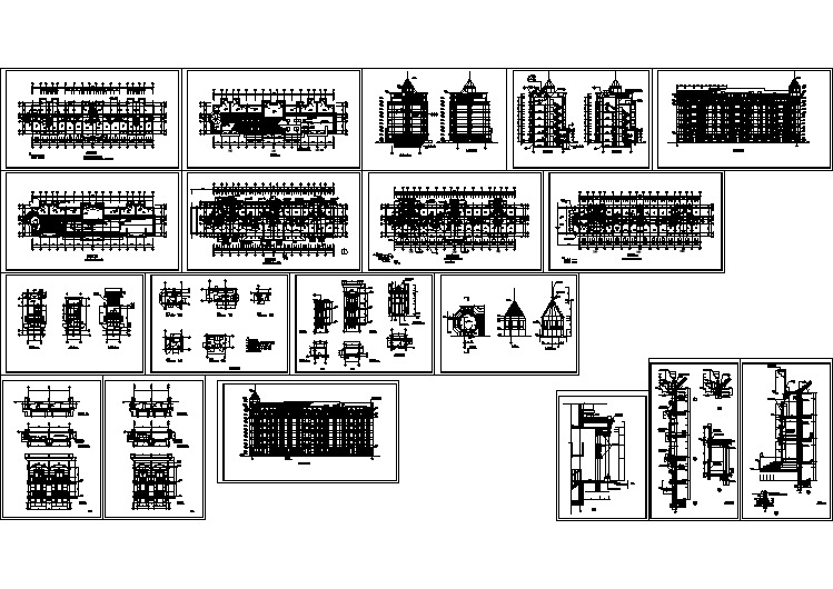 某高档会所全套建筑CAD设计施工图