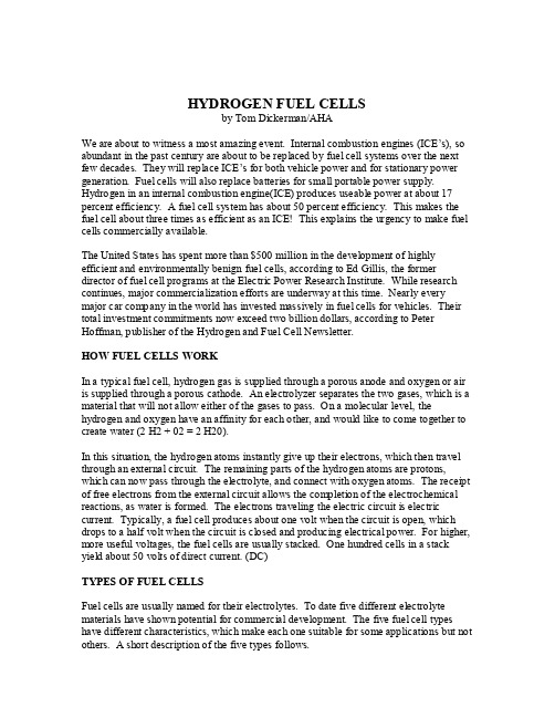 HYDROGENFUELCELLS：氢燃料电池