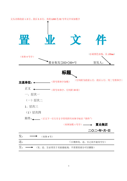 集团化公司单位公文模板