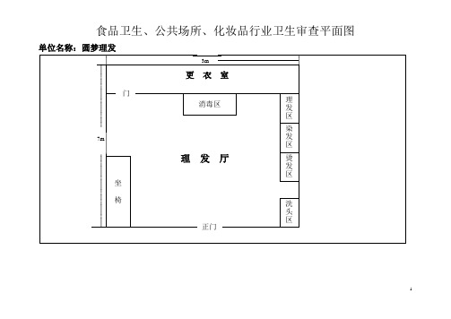 餐饮业服务生产经营场所周围平面图