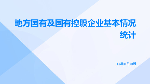 【精品】地方国有及国有控股企业基本情况统计