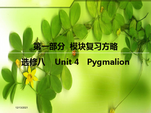 高考英语一轮复习 模块复习方略 第1部分 unit4 pygmalion课件 