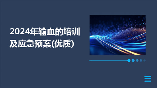 2024年输血的培训及应急预案(优质)