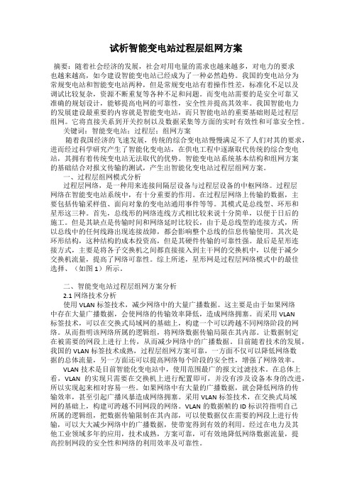 试析智能变电站过程层组网方案