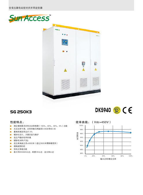 SG250K3含变压器电站型光伏并网逆变器