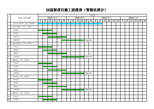 XX监狱智能化进度计划表