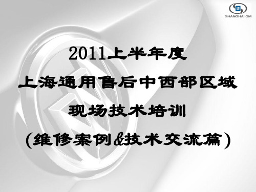 2011现场技术培训(维修案例)