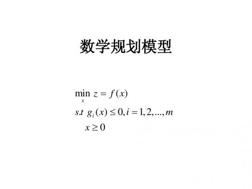 数学规划模型