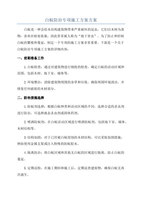 白蚁防治专项施工方案方案