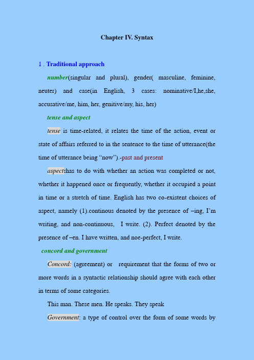 Chapter 4syntax语言学.