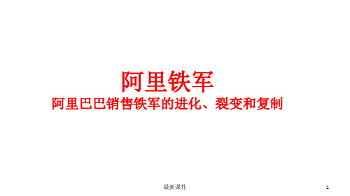 阿里巴巴销售铁军的进化、裂变与复制ppt课件