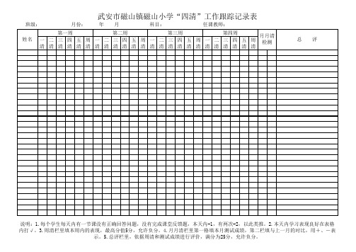 四清记录表