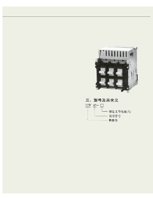 DW45系列智能型万能式断路器