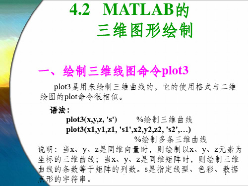 MATLAB三维图形绘制