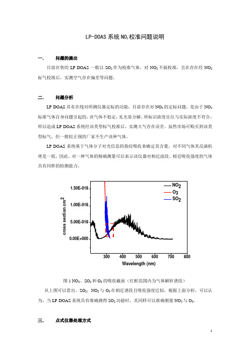 DOAS系统NO2校准问题说明