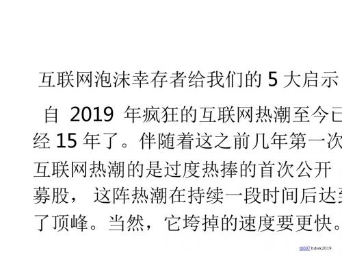 互联网泡沫幸存者给我们的5大启示-PPT文档资料