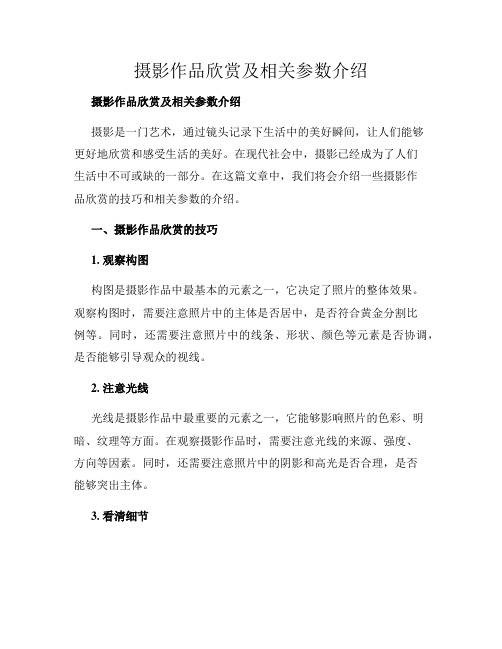 摄影作品欣赏及相关参数介绍