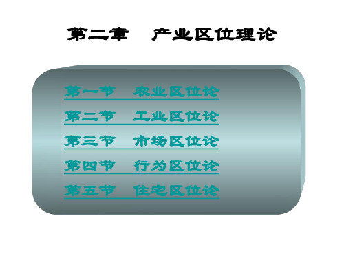 第2章  产业区位理论 区域经济学教学课件