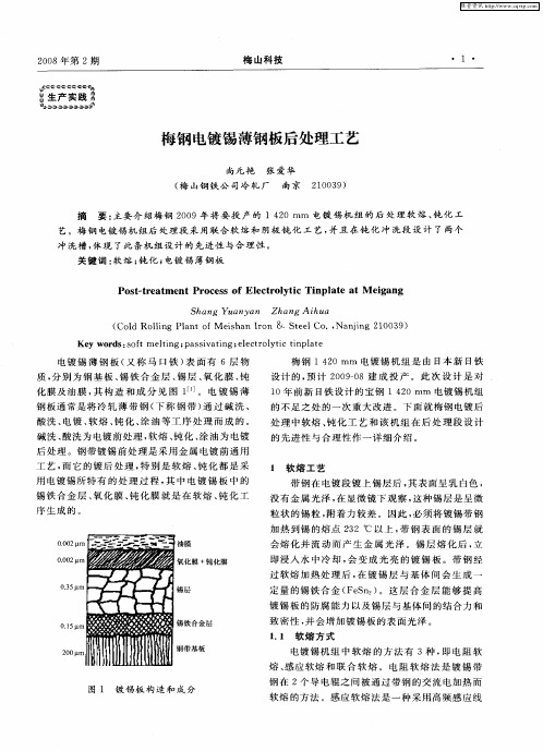 梅钢电镀锡薄钢板后处理工艺