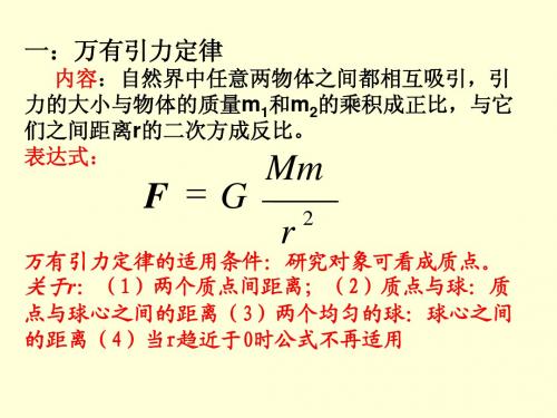 6.4万有引力理论的成就