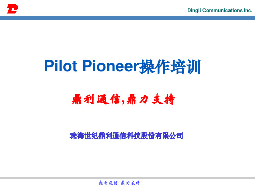 路测软件鼎利通信Pioneer操作培训