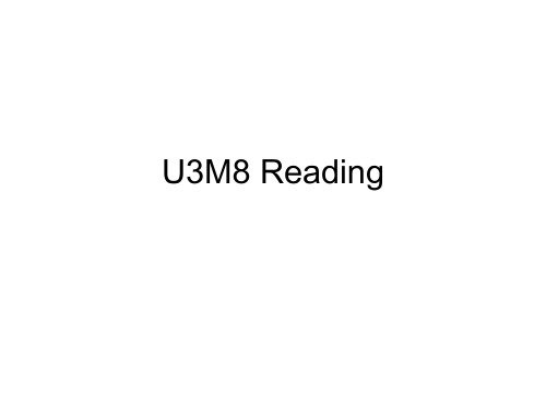 U3M8 Reading