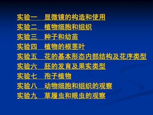 基础生物学实验(一)_基础生物学实验(安徽大学生物研究生复试,生命科学学院)