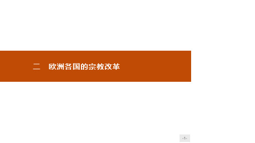 历史课件人民版选修15.2欧洲各国的宗教改革