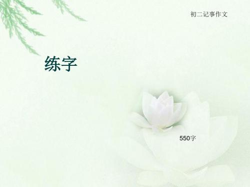初二记事作文《练字》550字(总6页PPT)