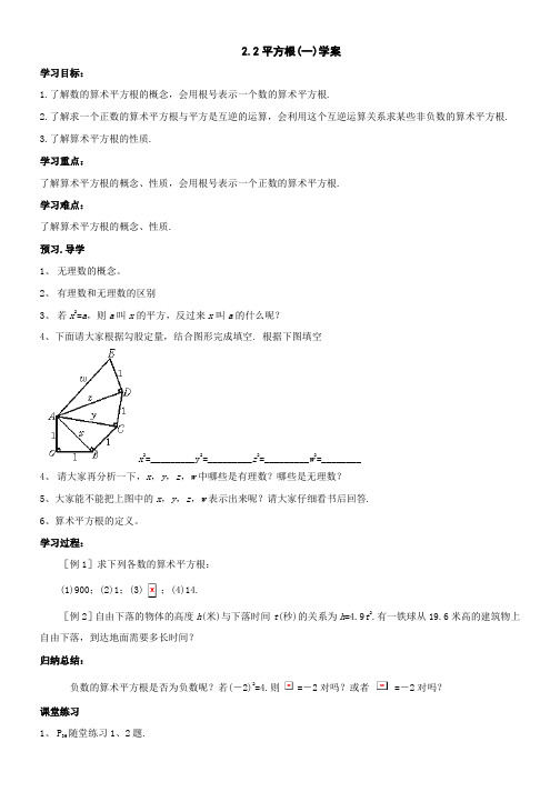 初中数学2_平方根_学案1