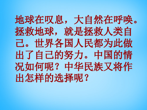 人民版九年级道德与法治上册 9.1 地大物博的背后 (共33张PPT)
